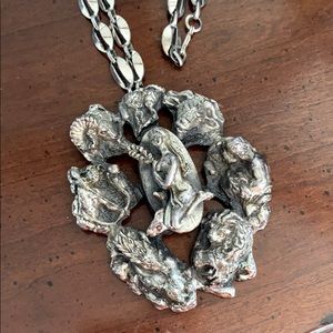Vintage Zodiac Necklace by Tortolani - Showstopper